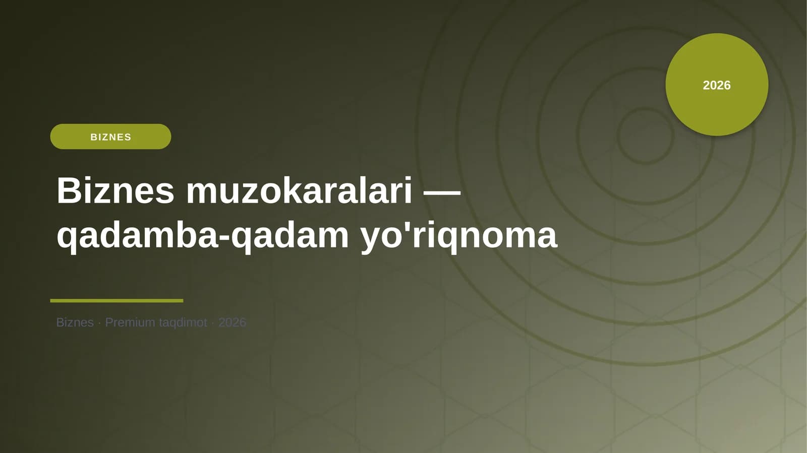 Biznes muzokaralari — qadamba-qadam yo'riqnoma