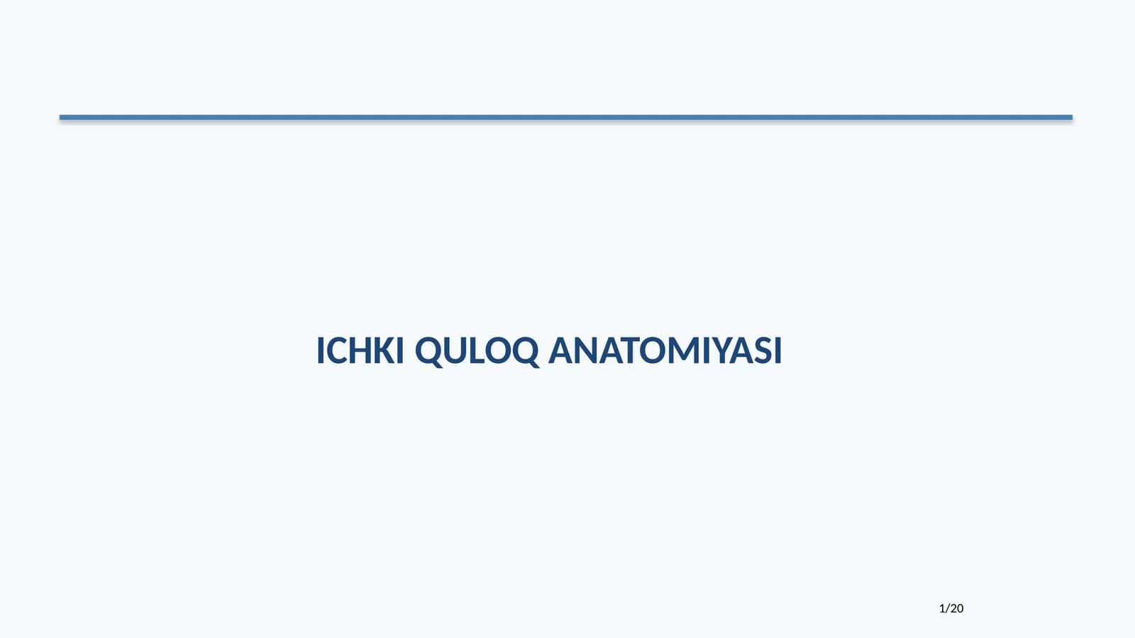 ICHKI QULOQ ANATOMIYASI