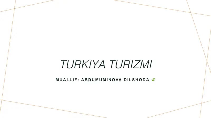 Turkiya turizmi