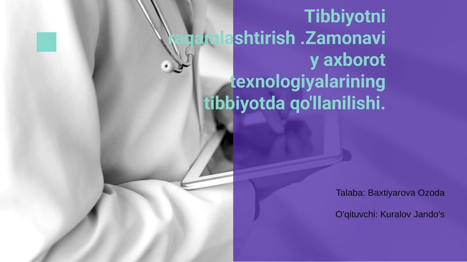Tibbiyotni raqamlashtirish