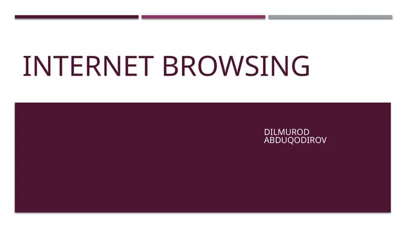 Internet browsing