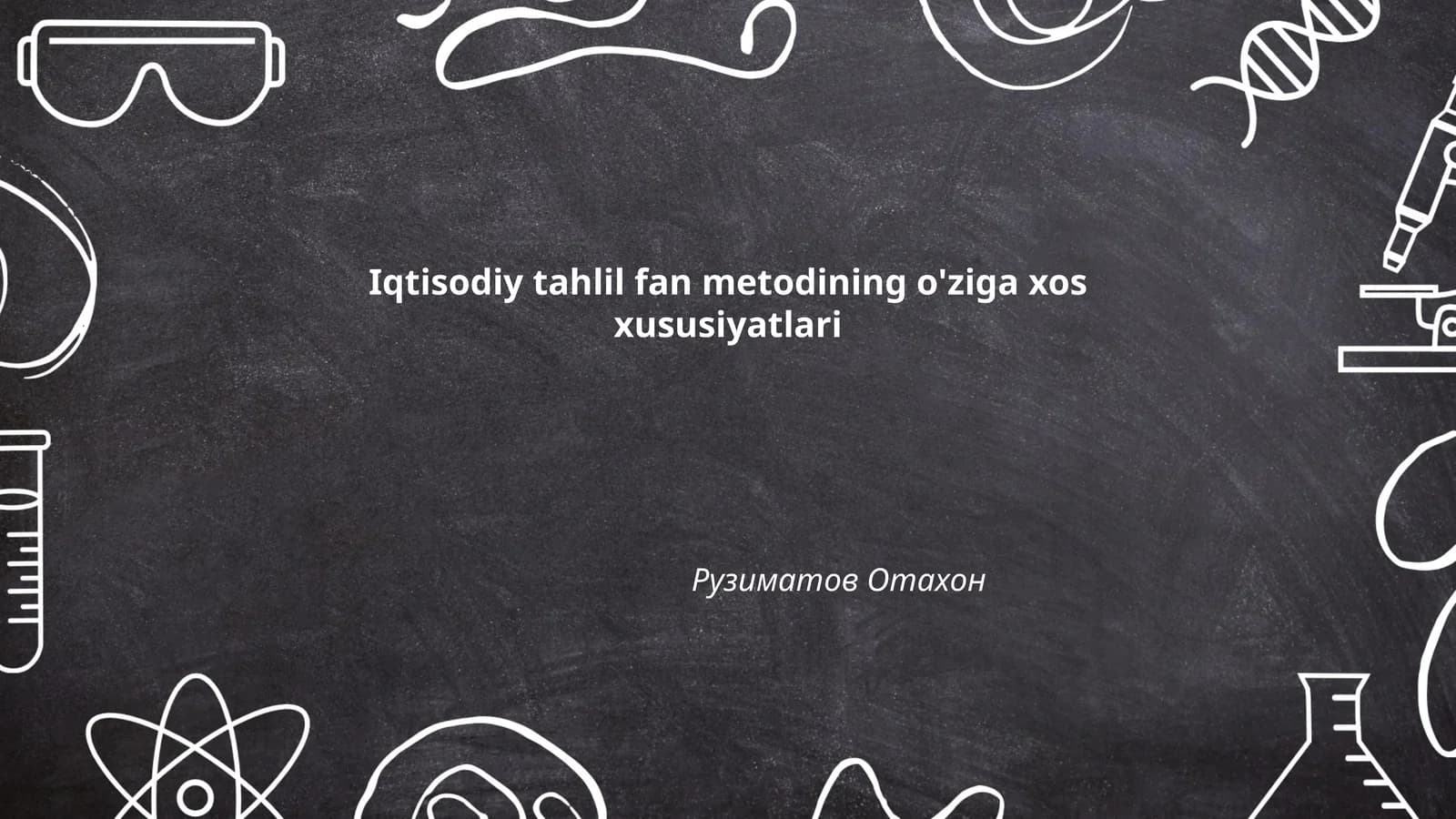Iqtisodiy tahlil fan metodining o'ziga xos xususiyatlari
