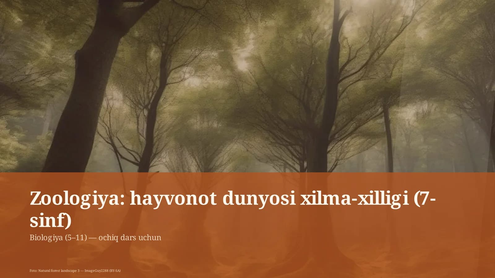 Zoologiya: hayvonot dunyosi xilma-xilligi (7-sinf)