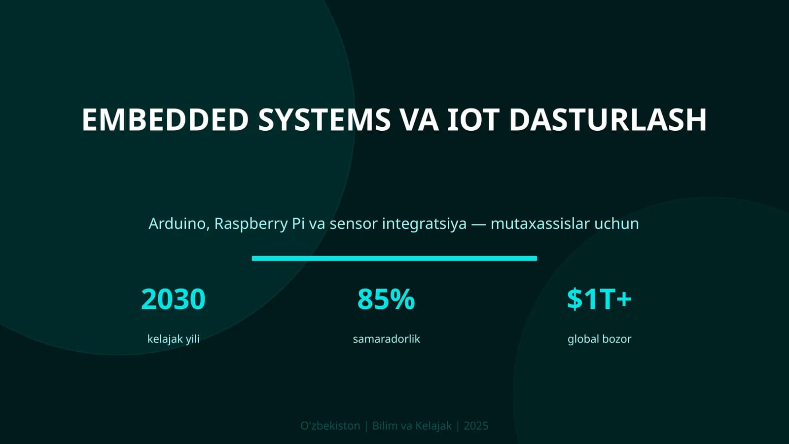 EMBEDDED SYSTEMS VA IOT DASTURLASH