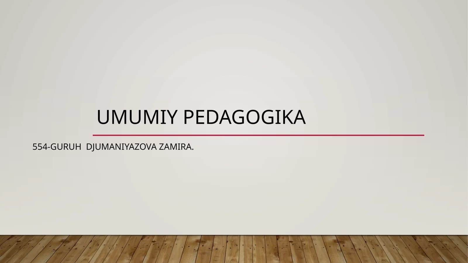 Umumiypedagogika