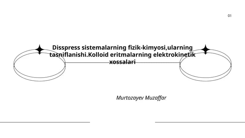 Disspress sistemalarning fizik-kimyosi, ularning tasniflanishi
