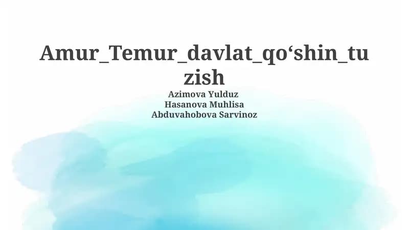 Amir Temur armiyasi