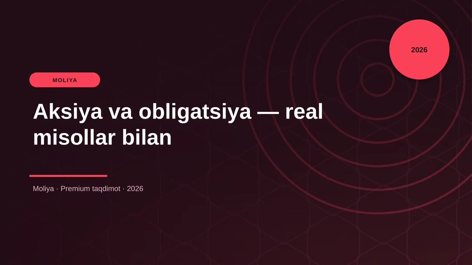 Aksiya va obligatsiya — real misollar bilan