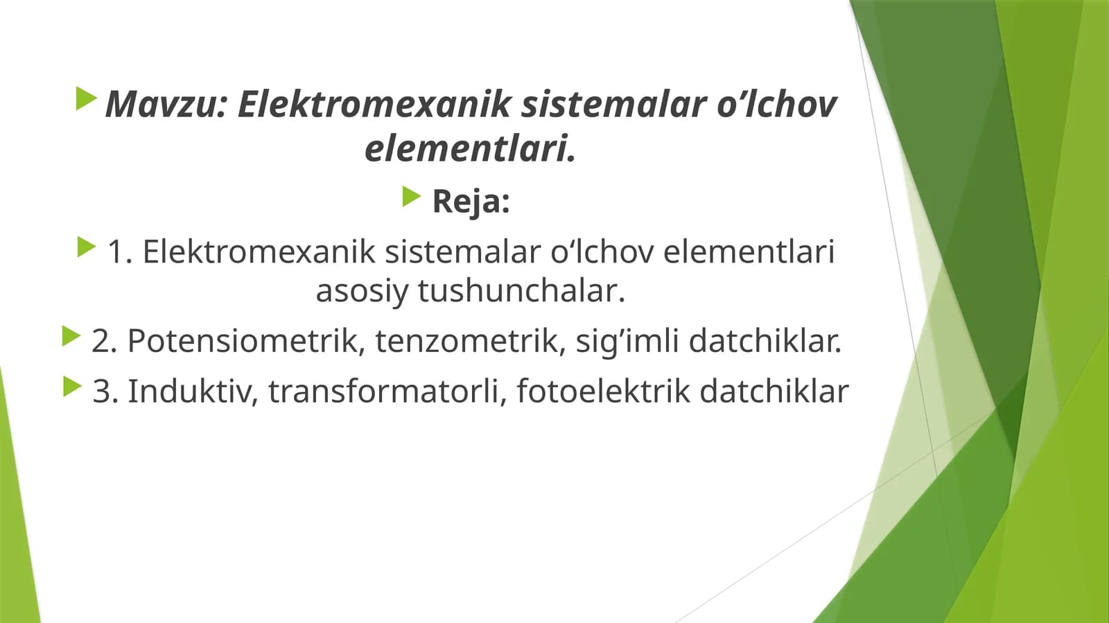 Elektromexaniksistemalaro' lchovelementlari