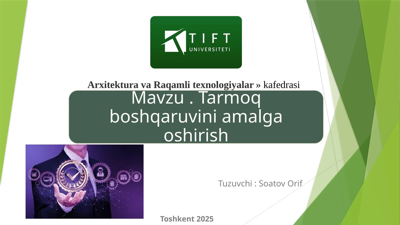 Tuzuvchi:SoatovOrif