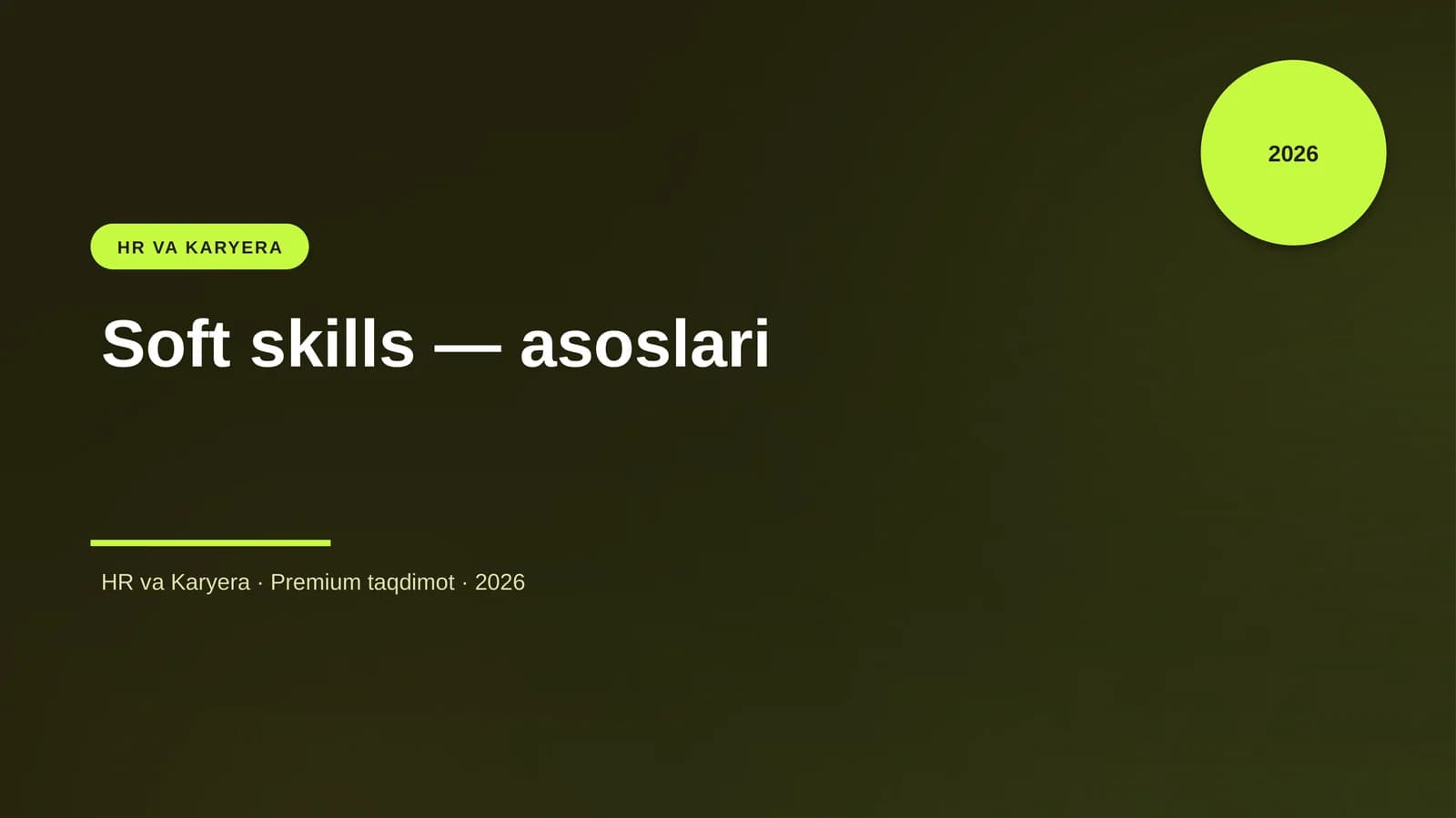 Soft skills — asoslari