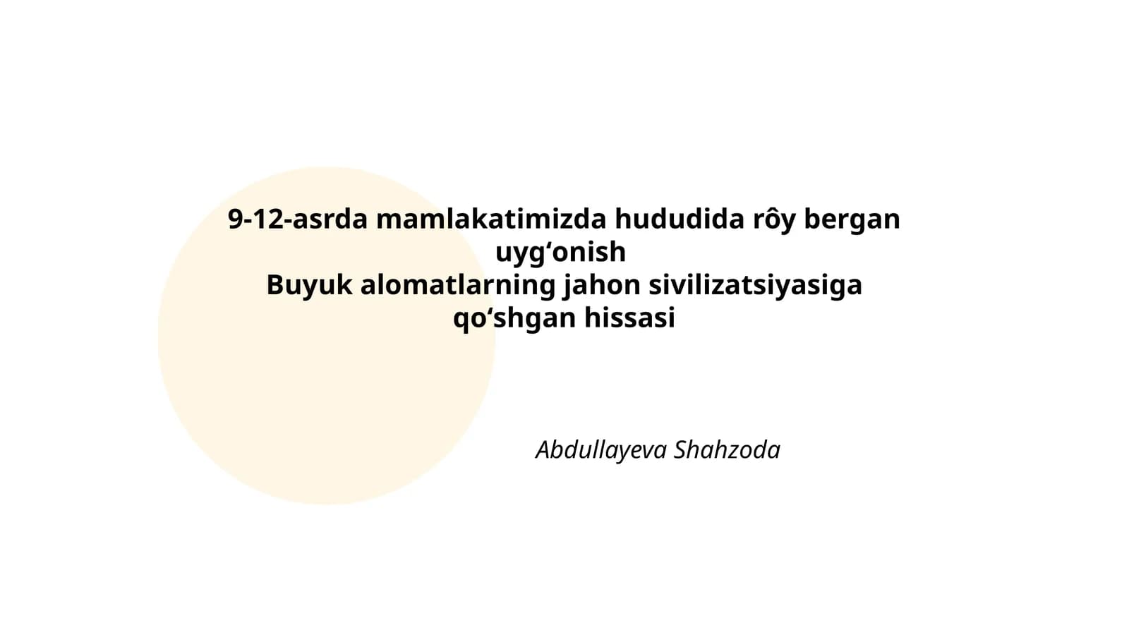 Uygʻonish davri va uning sabablari