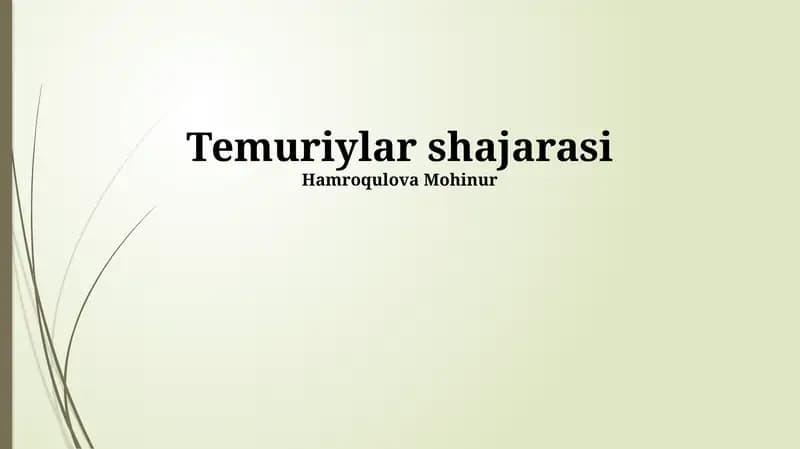 Temuriylar shajarasi