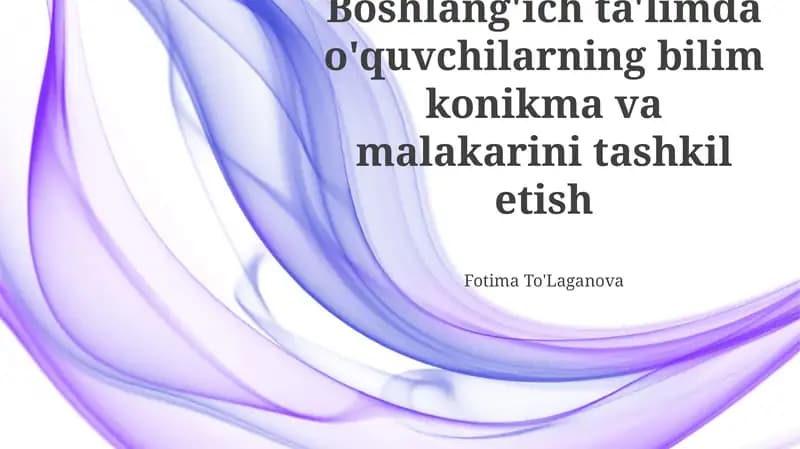 O'quv uslublariga moslashtirilgan ta'lim
