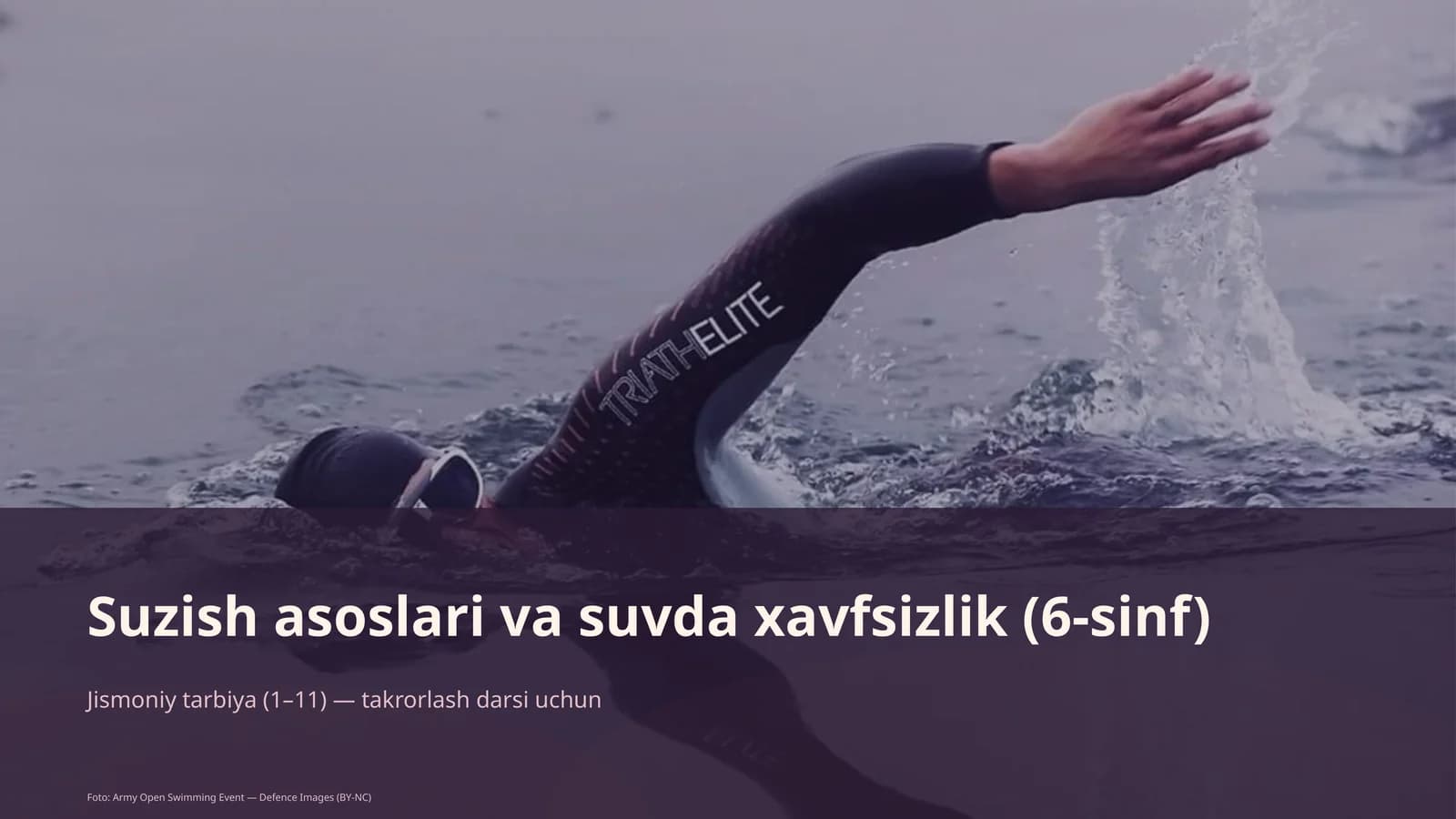 Suzish asoslari va suvda xavfsizlik (6-sinf)