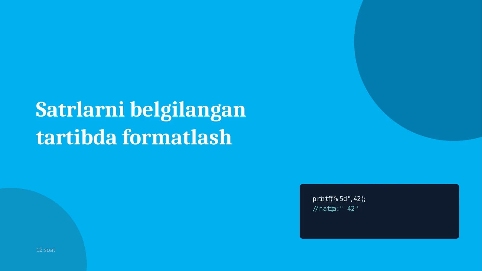 Formatlash