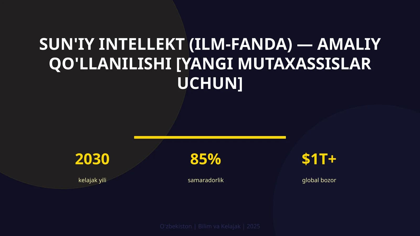 Sun'iy intellekt (ilm-fanda) — amaliy qo'llanilishi [yangi mutaxassislar uchun]
