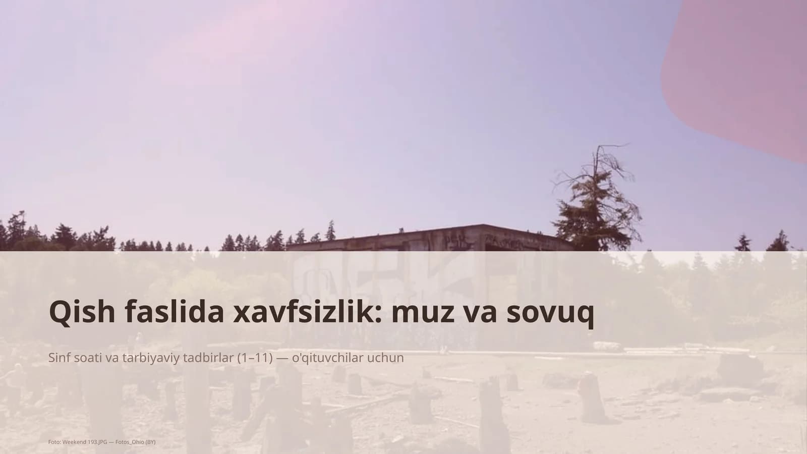 Qish faslida xavfsizlik: muz va sovuq