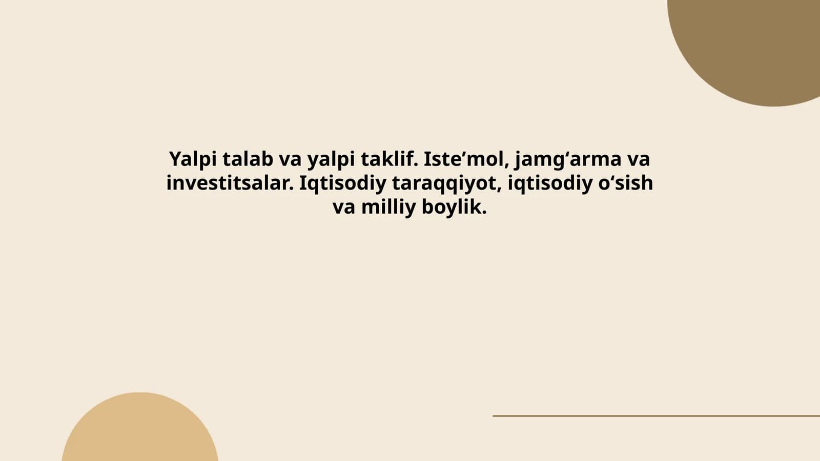 Yalpi talab va yalpi taklif