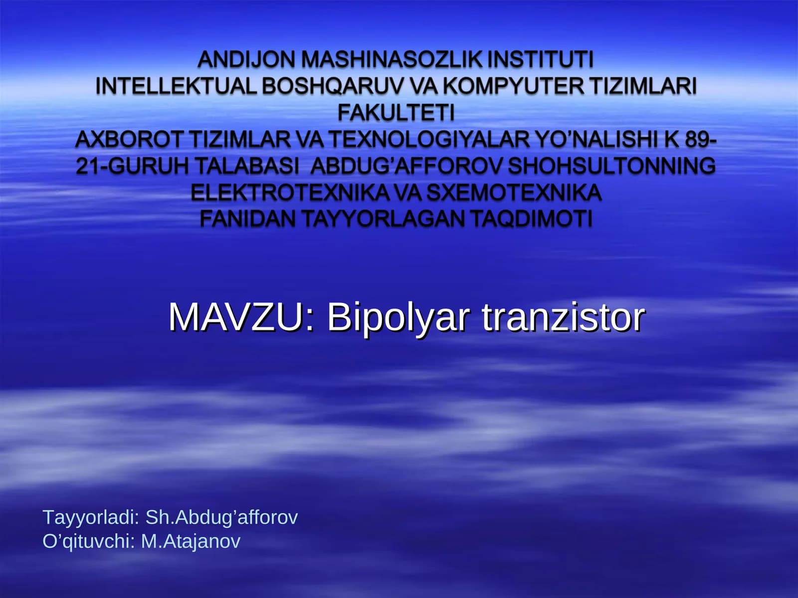 Bipolyar tranzistor