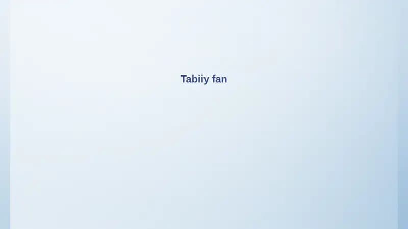 Tabiiy fan