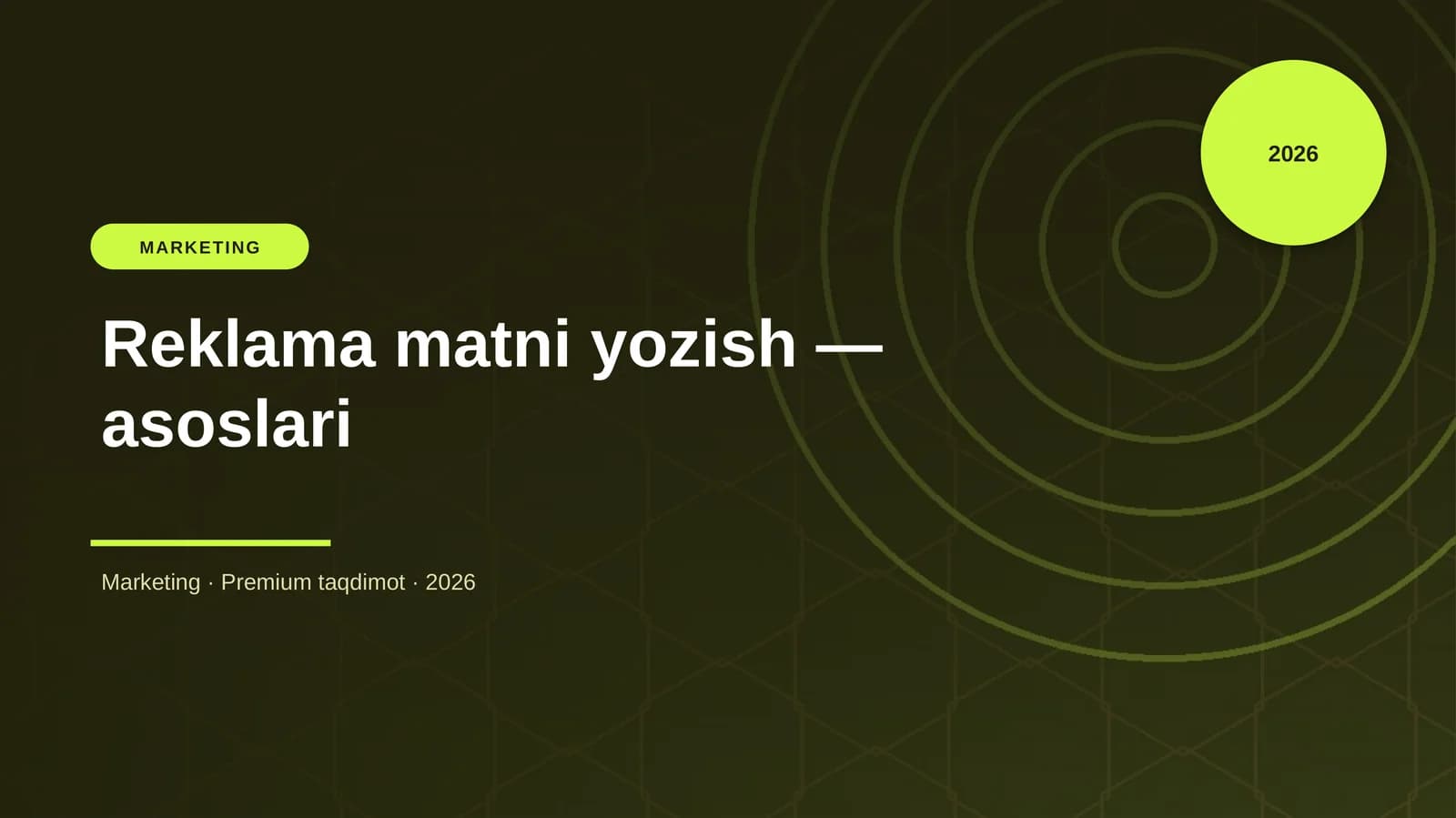 Reklama matni yozish — asoslari