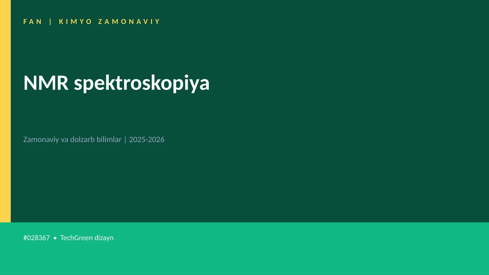 NMR spektroskopiya
