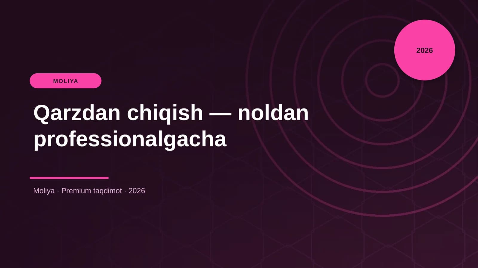Qarzdan chiqish — noldan professionalgacha