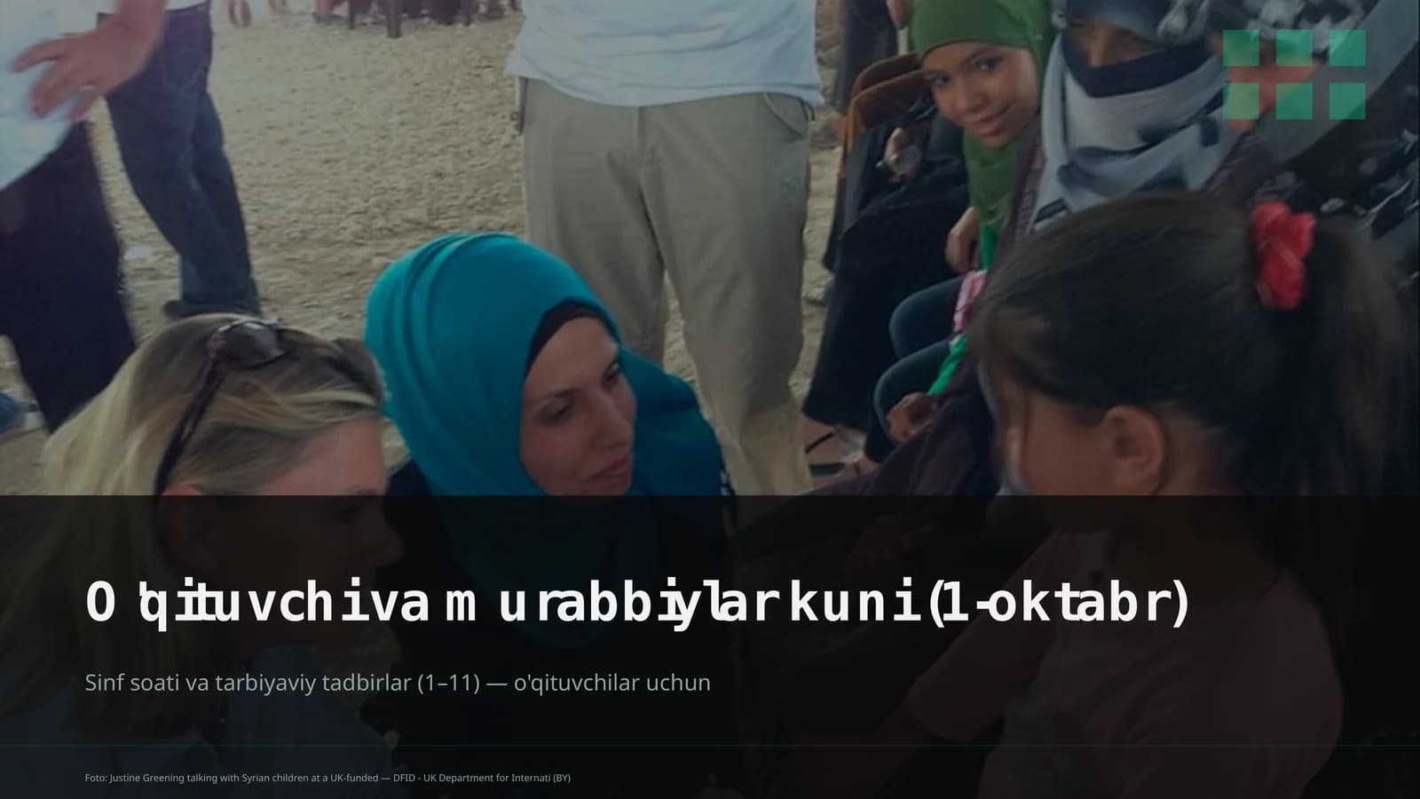 O'qituvchi va murabbiylar kuni (1-oktabr)
