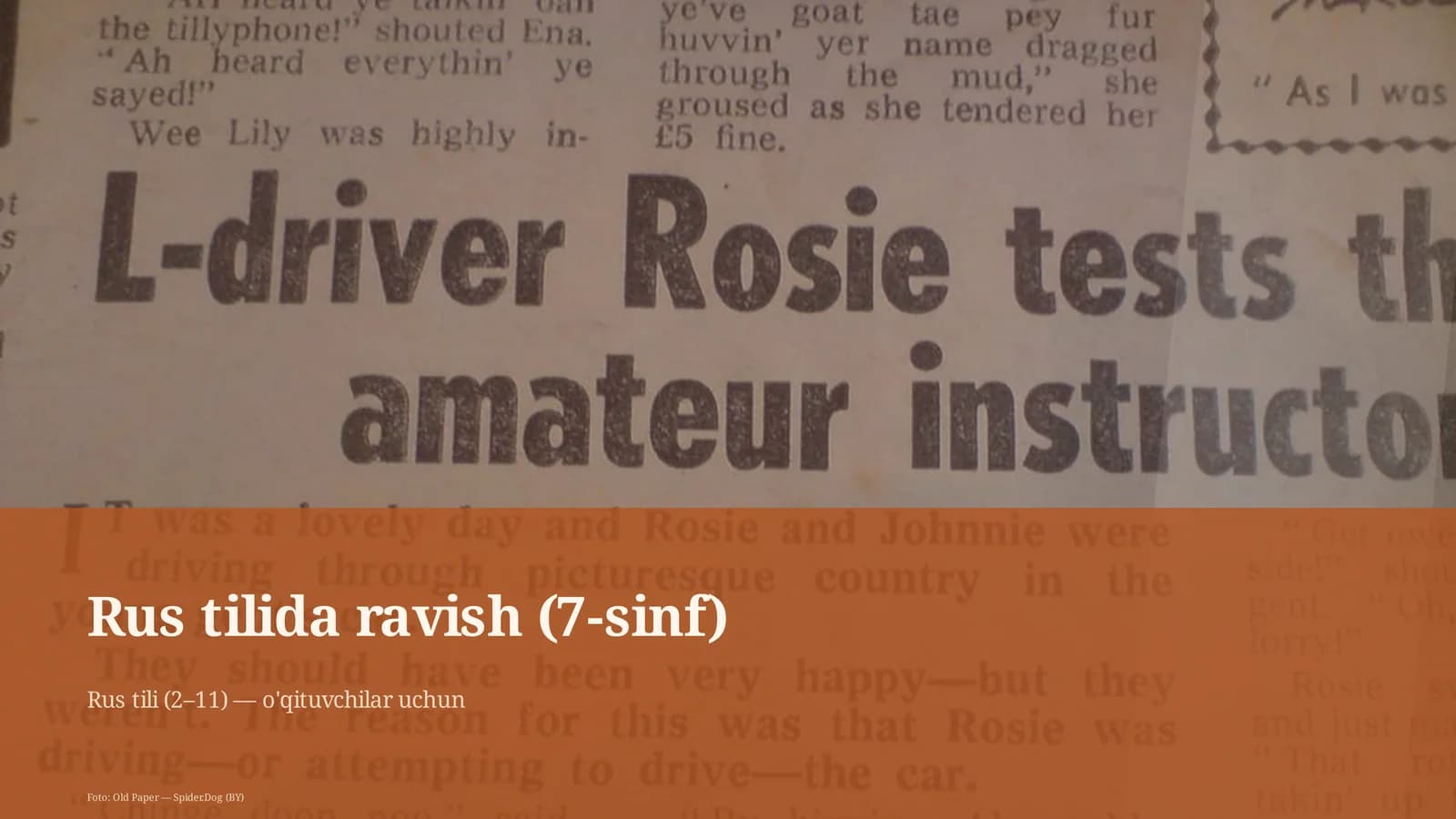 Rus tilida ravish (7-sinf)
