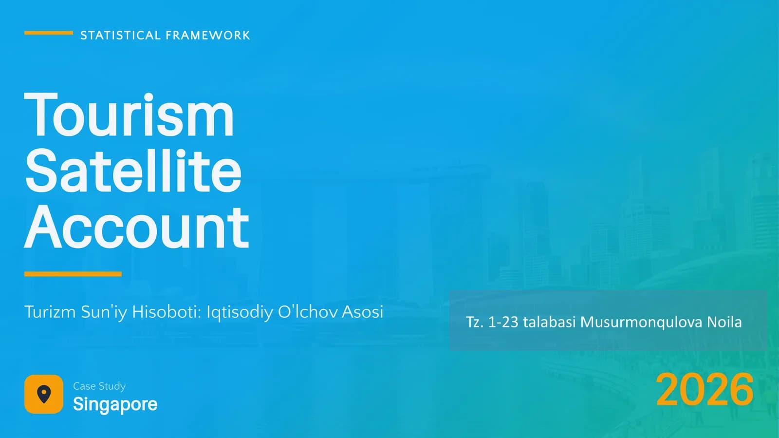 Tourism Satellite Account