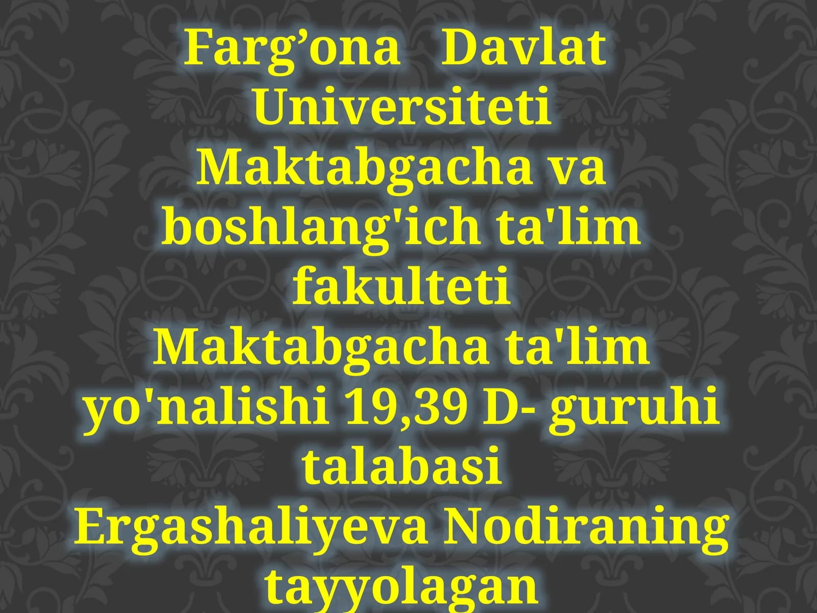 КADRLAR TAYYORLASHNING MILLIY MODELI