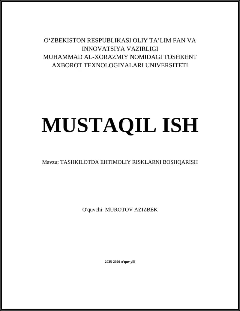 Risklarni boshqarish