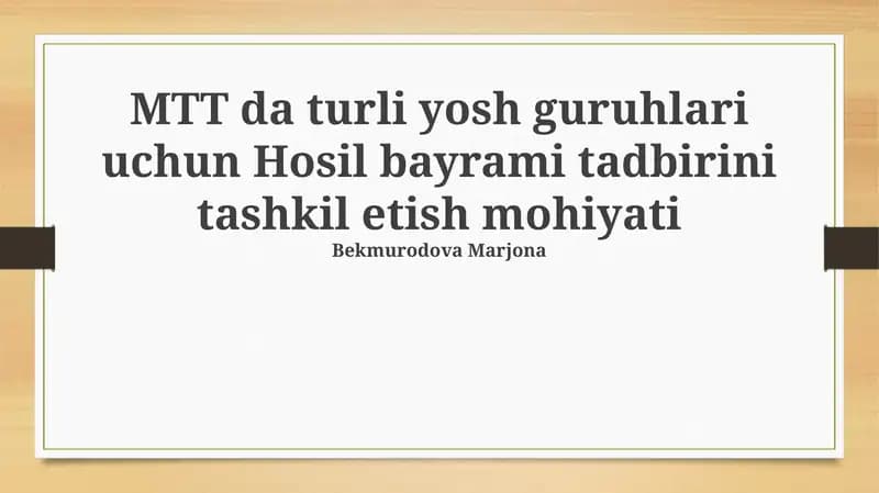 Hosil Bayrami tadbiri