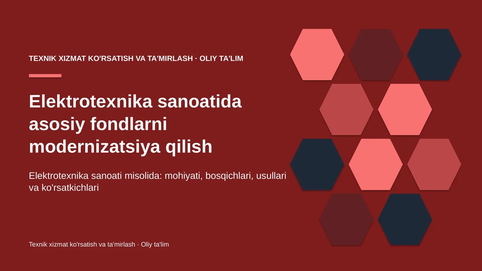 elektrotexnika sanoatida asosiy fondlarni modernizatsiya qilish 7597