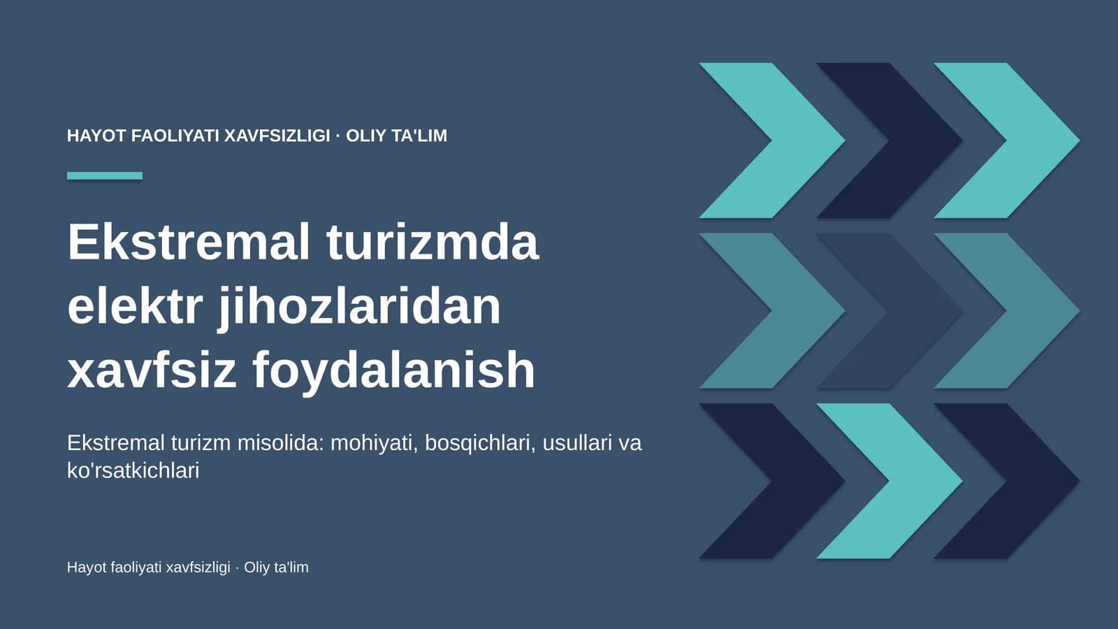 ekstremal turizmda elektr jihozlaridan xavfsiz foydalanish 9334