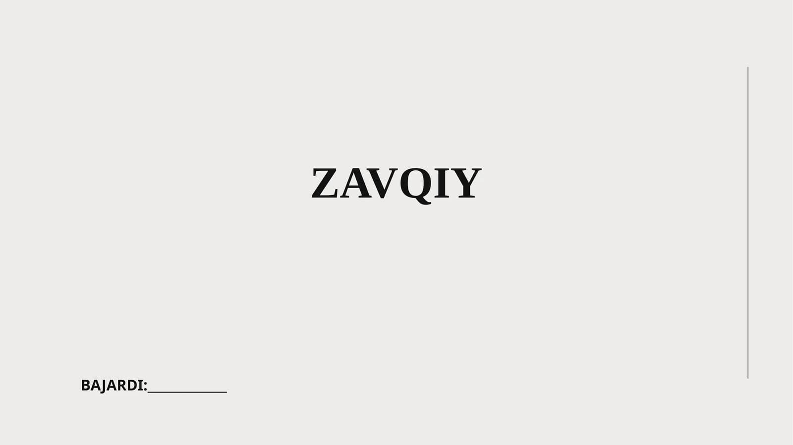 Zavqiy