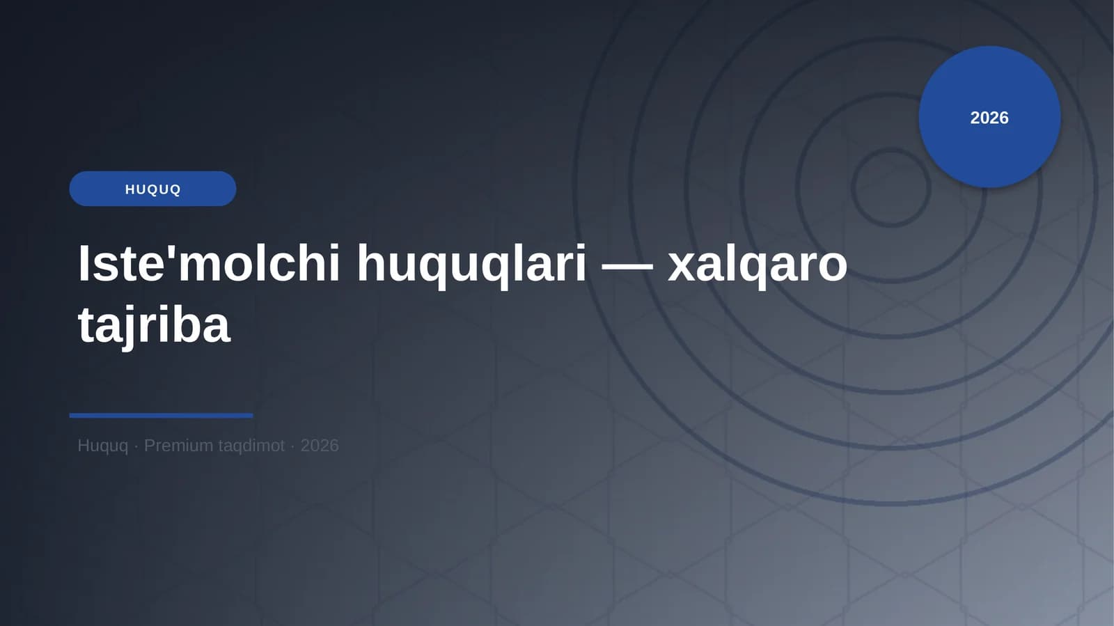 Iste'molchi huquqlari — xalqaro tajriba