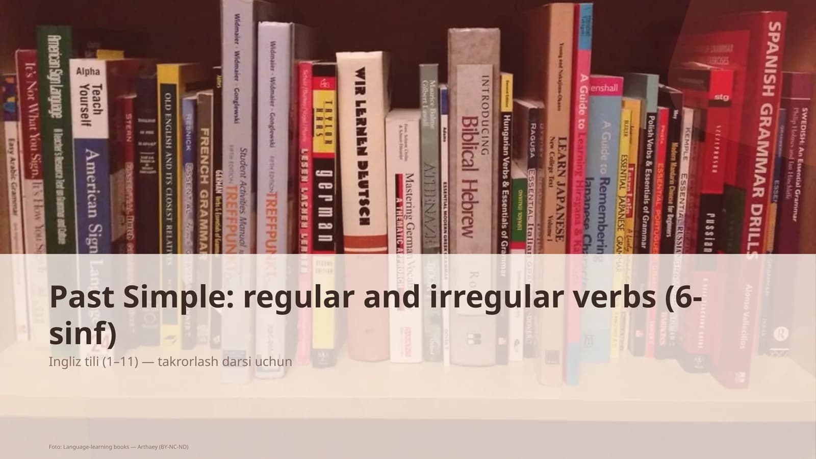 Past Simple: regular and irregular verbs (6-sinf)