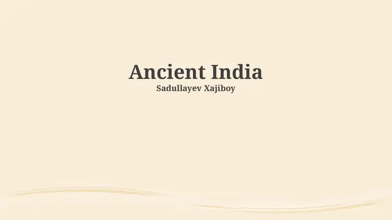 Ancient India