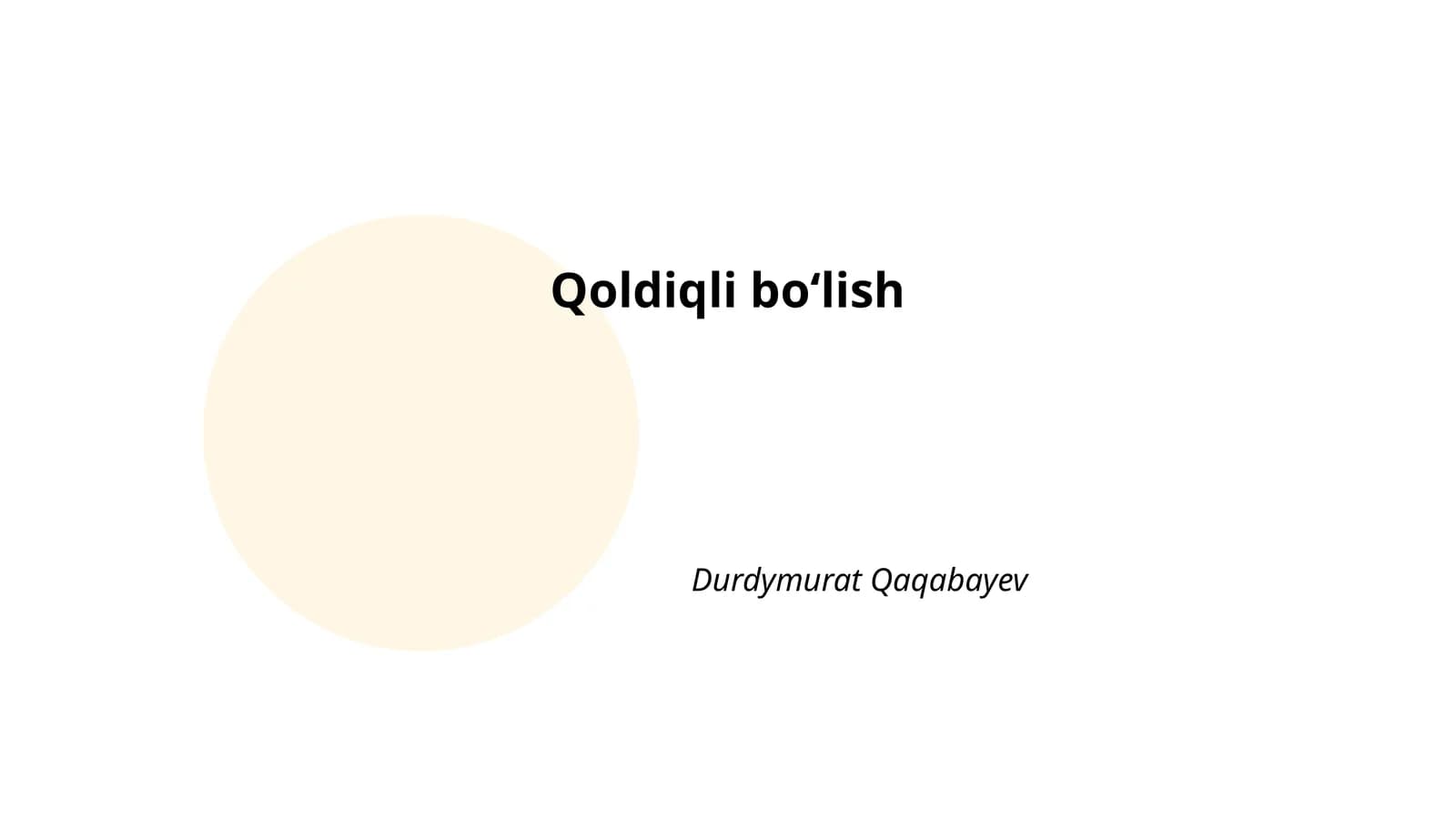 Qoldiqli boʻlish
