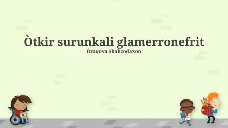 Surunkali glomerulonefrit