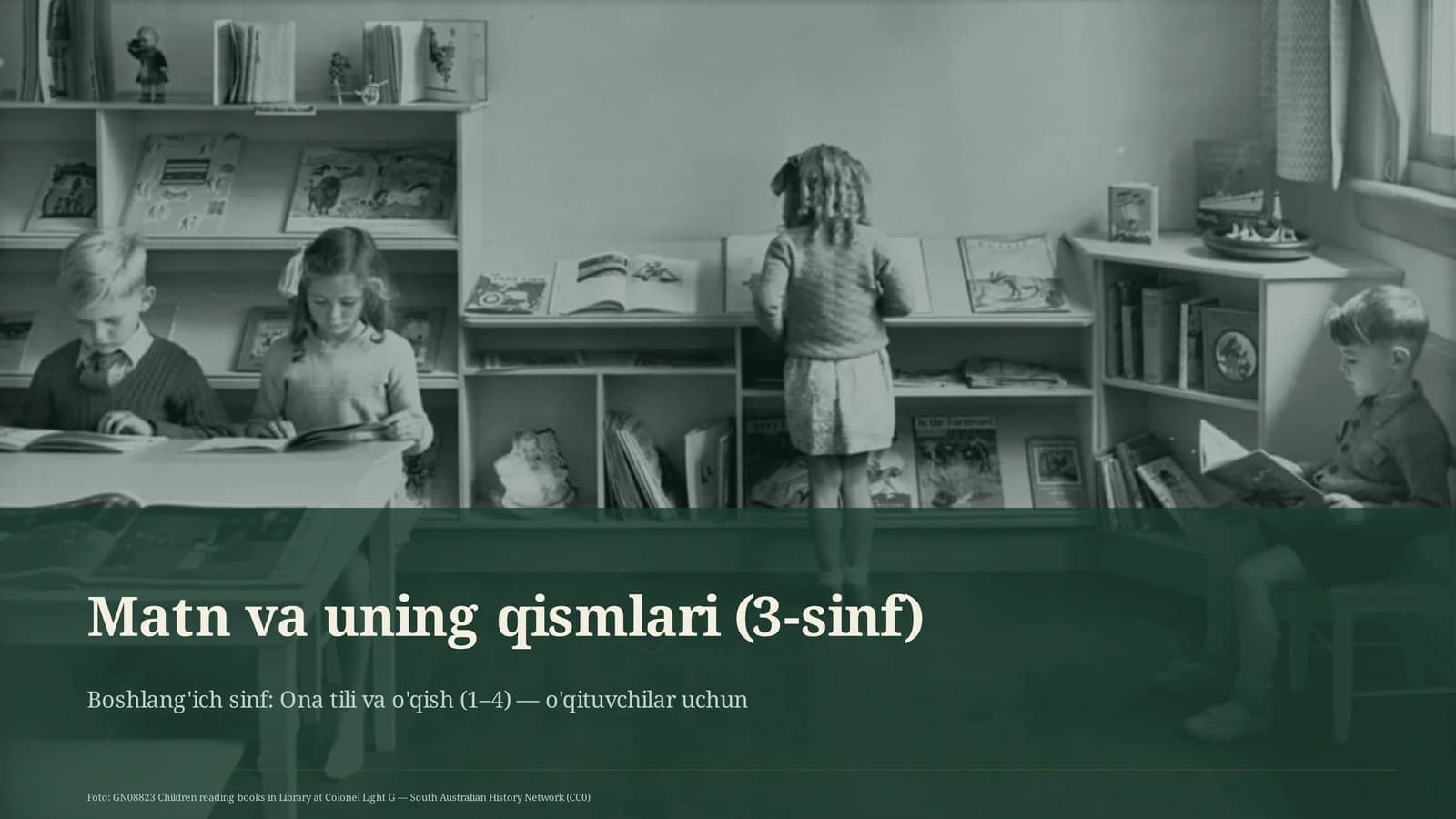 Matn va uning qismlari (3-sinf)