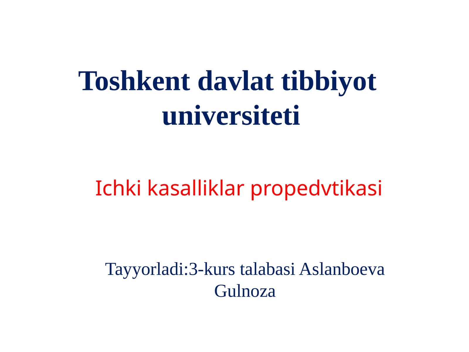 Ichki kasalliklar propedvtikasi