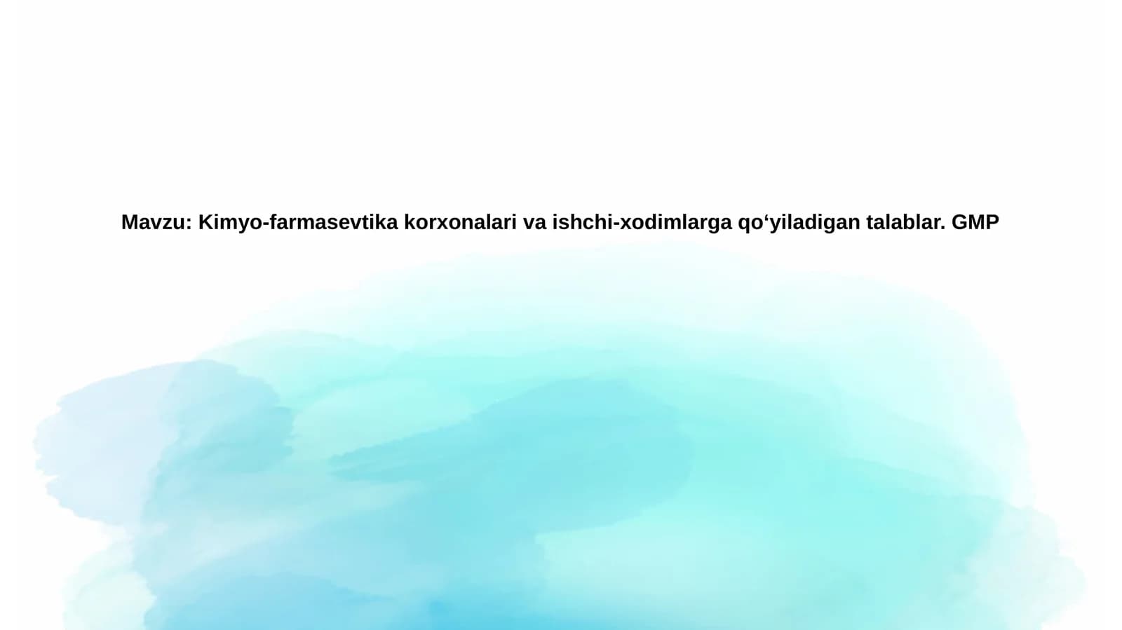 Kimyo-farmasevtikakorxonalarivaishchi-xodimlargaqoʻyiladigantalablar