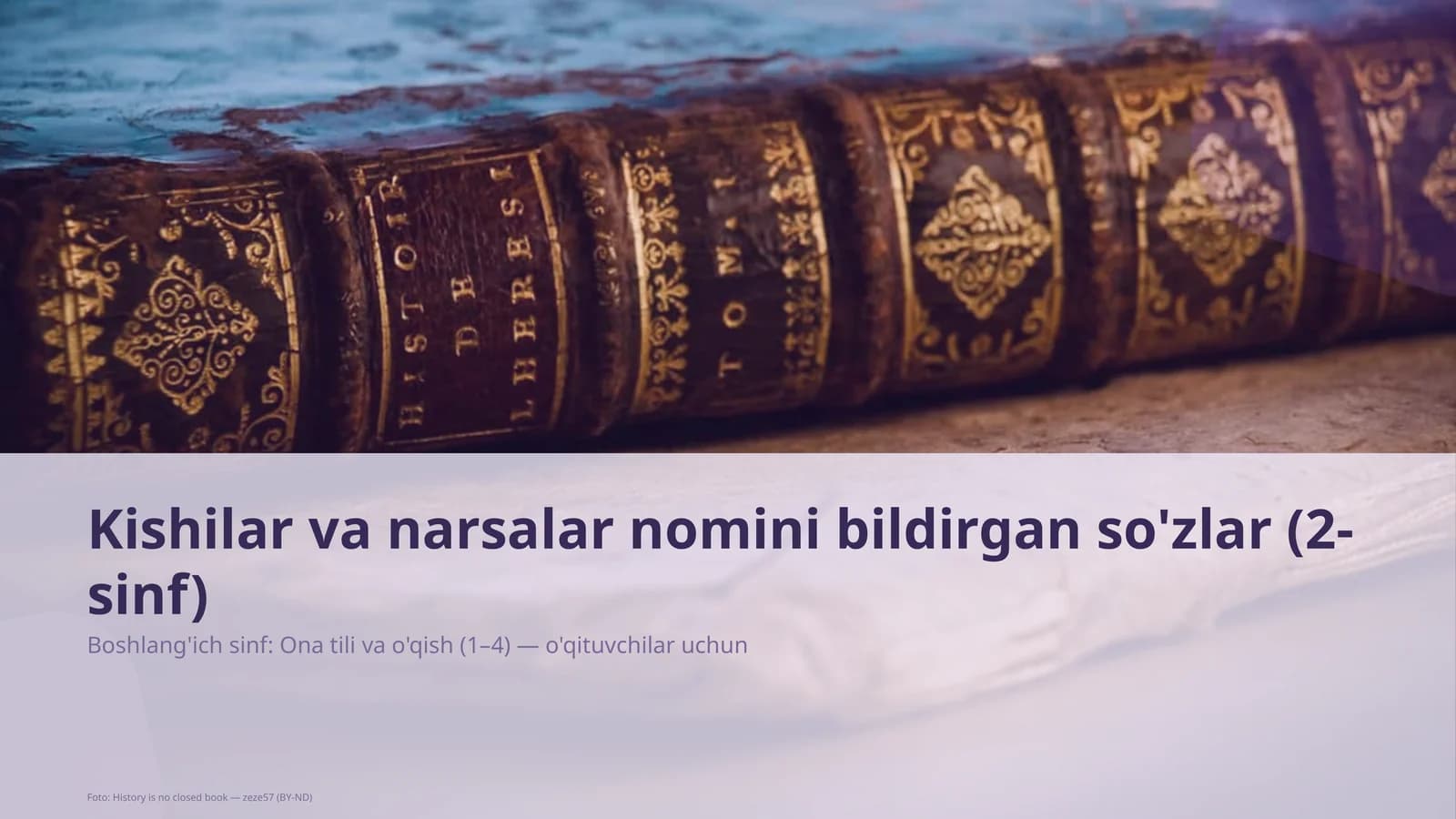 Kishilar va narsalar nomini bildirgan so'zlar (2-sinf)