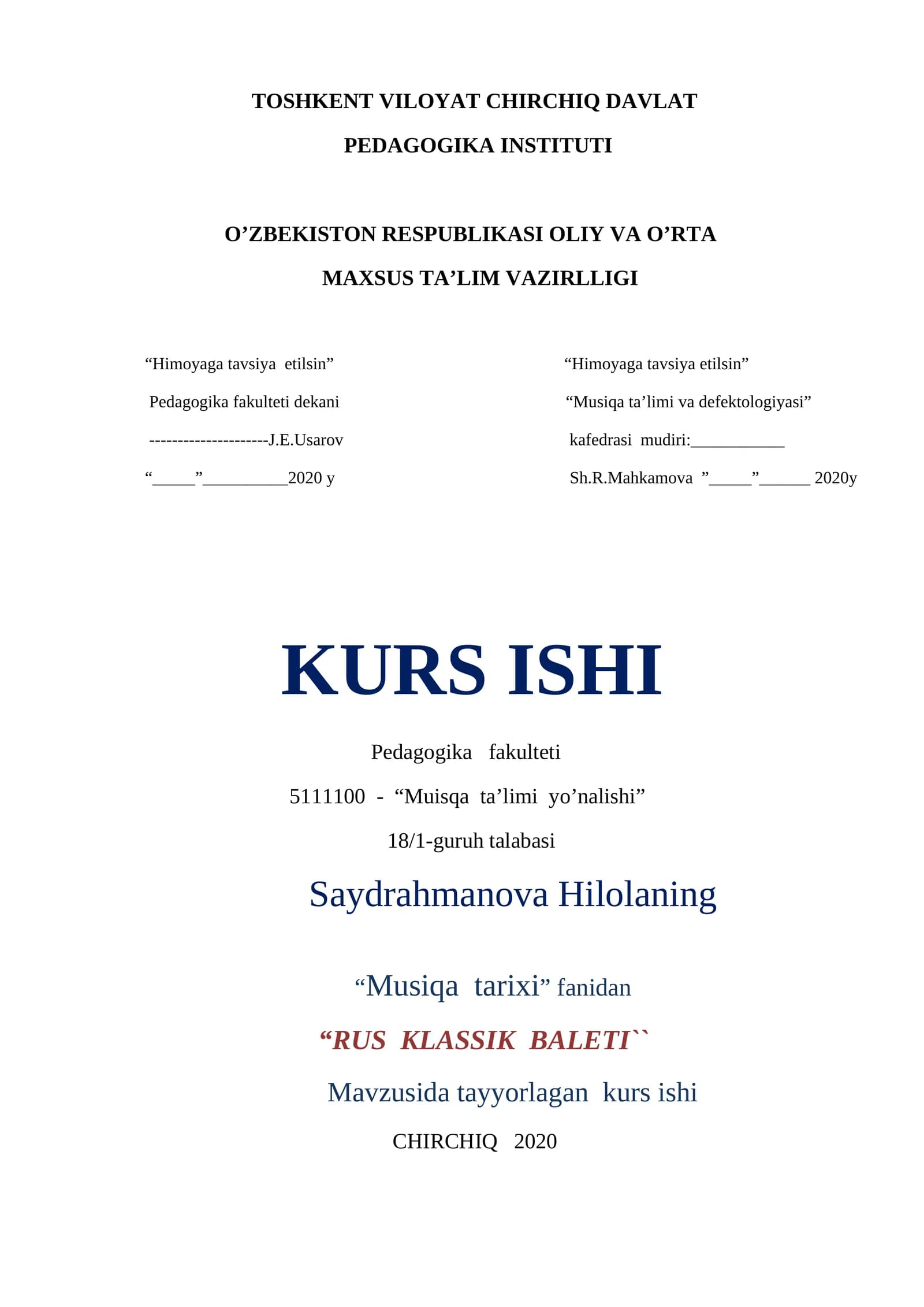 RUS KLASSIK BALETI