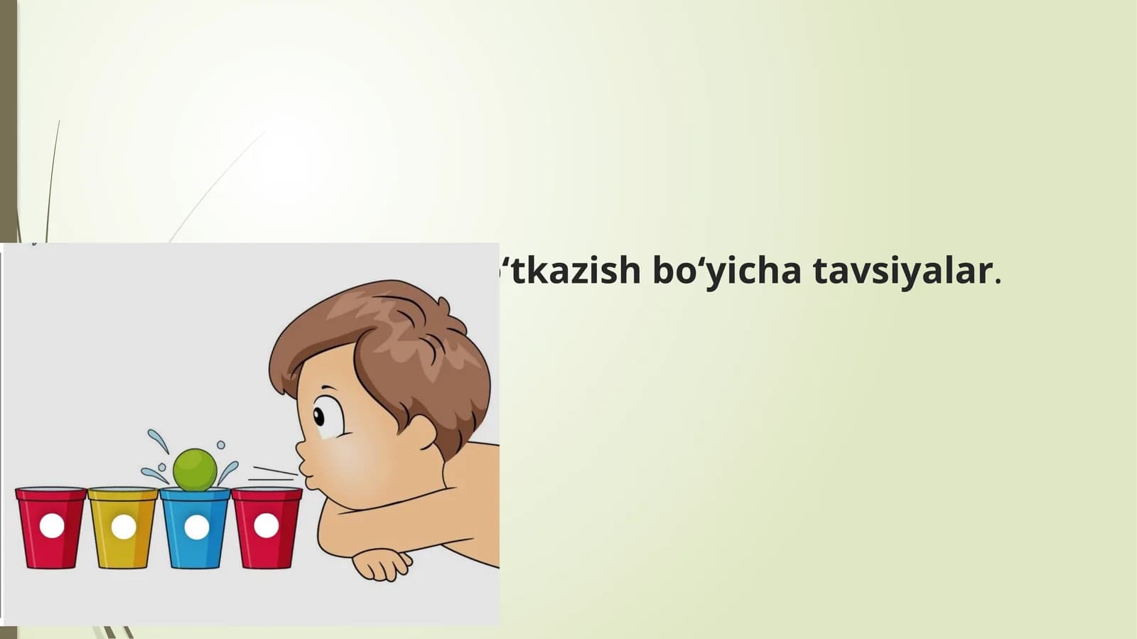 Nafas mashqlarini o‘tkazish bo‘yicha tavsiyalar