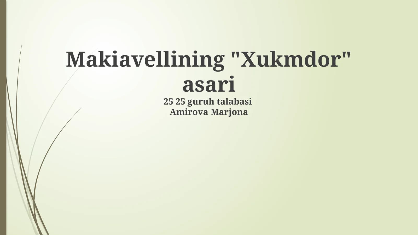 Makiavellining "Xukmdor" asari