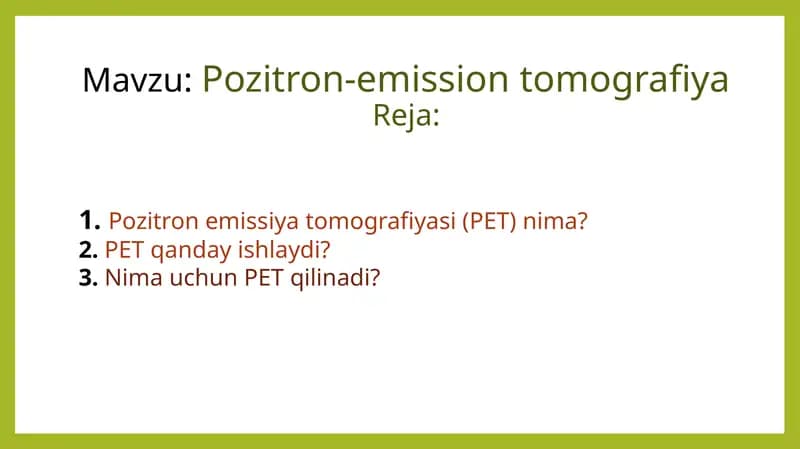 Pozitron-emission tomografiya